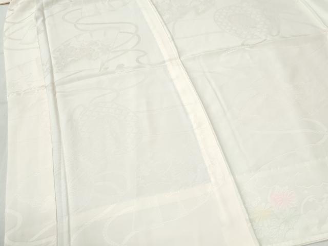 平和屋着物●振袖用長襦袢　無双仕立て　鼓檜扇花地紋　暈し染め　正絹　逸品　CABI3426yc