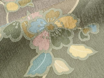 平和屋着物●上質な小紋　枝花文　正絹　逸品　未使用　CABI3428yc