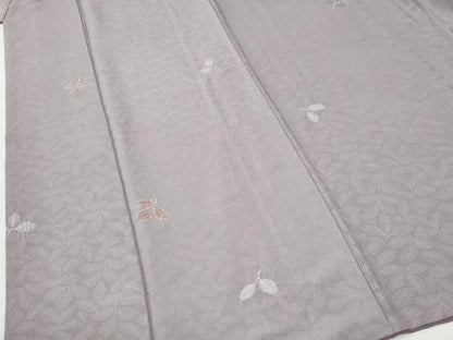 平和屋着物●上質な小紋　絞り　地紋起こし　舞葉文　正絹　逸品　CABI3430yc