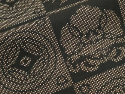 平和屋着物●本場大島紬　7マルキ　遠州七宝　正絹　逸品　CABI3433yc