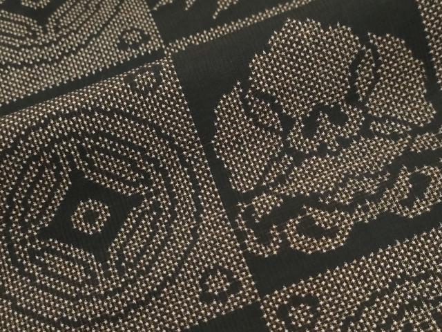 平和屋着物●本場大島紬　7マルキ　遠州七宝　正絹　逸品　CABI3433yc