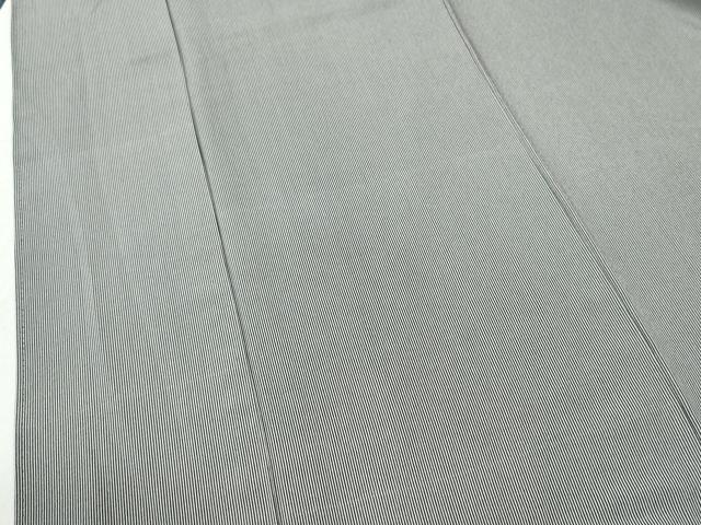 平和屋着物●伝統工芸士　関正三郎　江戸小紋　万筋　黒色×灰色　正絹　逸品　CABI3441yc