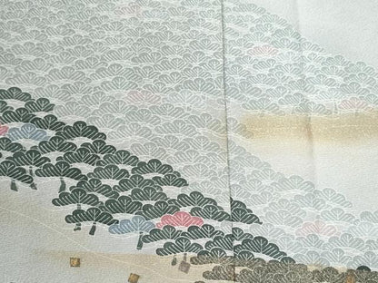 平和屋着物●訪問着　作家物　エ霞松箔散らし　暈し染め　金彩　正絹　逸品　CABI3443yc