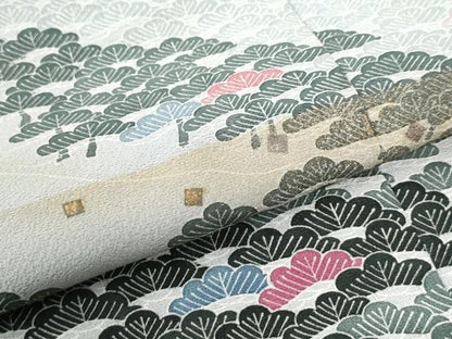 平和屋着物●訪問着　作家物　エ霞松箔散らし　暈し染め　金彩　正絹　逸品　CABI3443yc