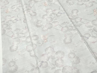 平和屋着物●本場大島紬　白大島　9マルキ　花蝶文　正絹　逸品　未使用　CABI3447yc