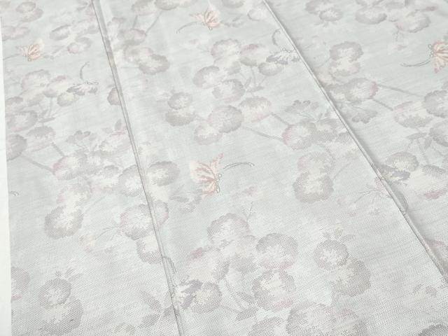 平和屋着物●本場大島紬　白大島　9マルキ　花蝶文　正絹　逸品　未使用　CABI3447yc