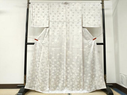 平和屋着物●訪問着　地紋起こし　舞葉尽くし　松坂屋扱い　正絹　逸品　CABI3448yc