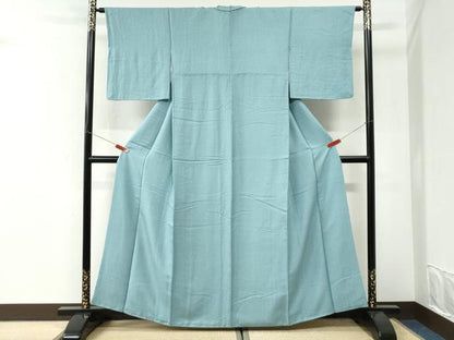 平和屋着物●上質な色無地　網目地紋　瓶覗色　正絹　逸品　CABI3450yc