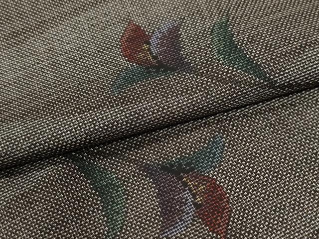 平和屋着物●本場大島紬　枝花文　三越扱い　正絹　逸品　未使用　CABI3451yc