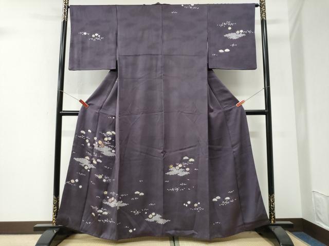 平和屋着物●訪問着　駒刺繍　絞り　霞花松文　高島屋扱い　正絹　逸品　CABI3462yc