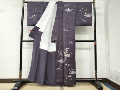 平和屋着物●訪問着　駒刺繍　絞り　霞花松文　高島屋扱い　正絹　逸品　CABI3462yc
