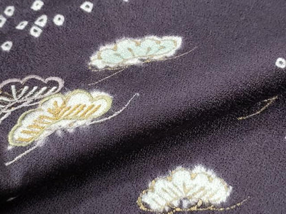 平和屋着物●訪問着　駒刺繍　絞り　霞花松文　高島屋扱い　正絹　逸品　CABI3462yc