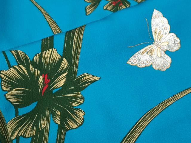 平和屋着物●豪華振袖　花蝶文　暈し染め　金銀彩　正絹　逸品　CABI3463yc