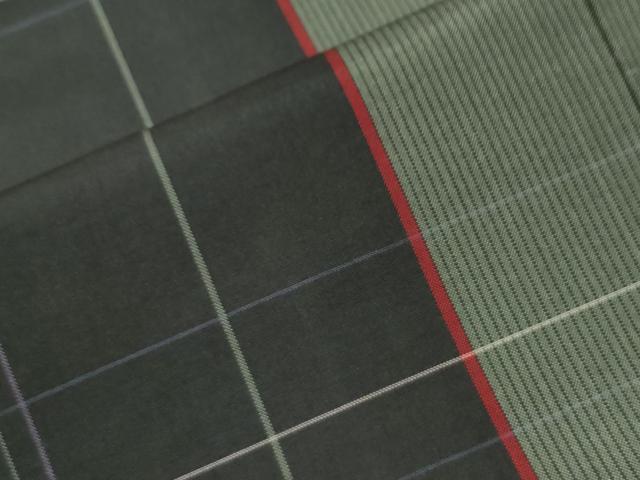 平和屋着物●本場縞大島紬　格子　正絹　逸品　CABI3464yc