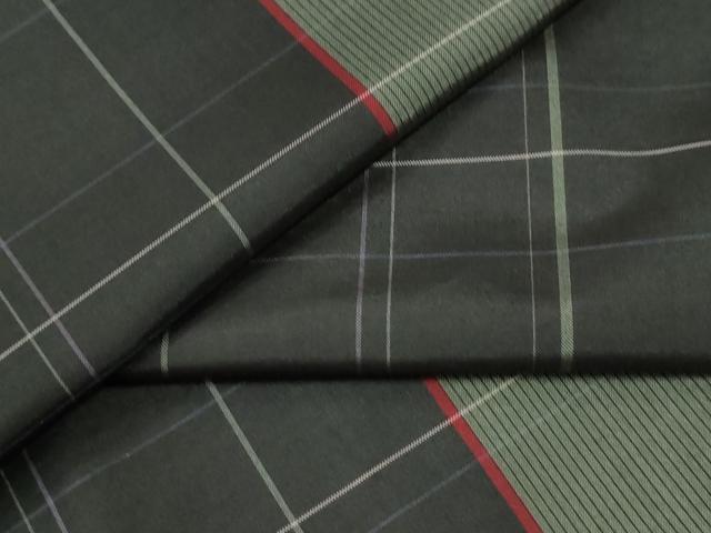 平和屋着物●本場縞大島紬　格子　正絹　逸品　CABI3464yc