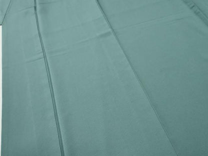 平和屋着物●上質な色無地　千草色　正絹　逸品　CABI3466yc