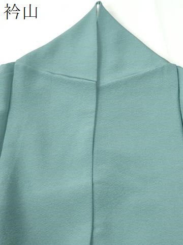 平和屋着物●上質な色無地　千草色　正絹　逸品　CABI3466yc