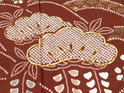 平和屋着物●豪華振袖　駒刺繍　絞り　浜松枝垂れ花文　金彩　正絹　逸品　CABI3469yc