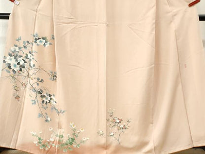 平和屋着物●訪問着　友禅　作家物　枝花文　暈し染め　正絹　逸品　CABI3472yc