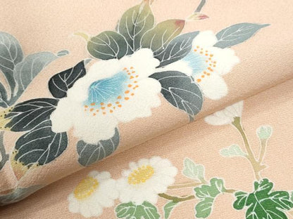 平和屋着物●訪問着　友禅　作家物　枝花文　暈し染め　正絹　逸品　CABI3472yc