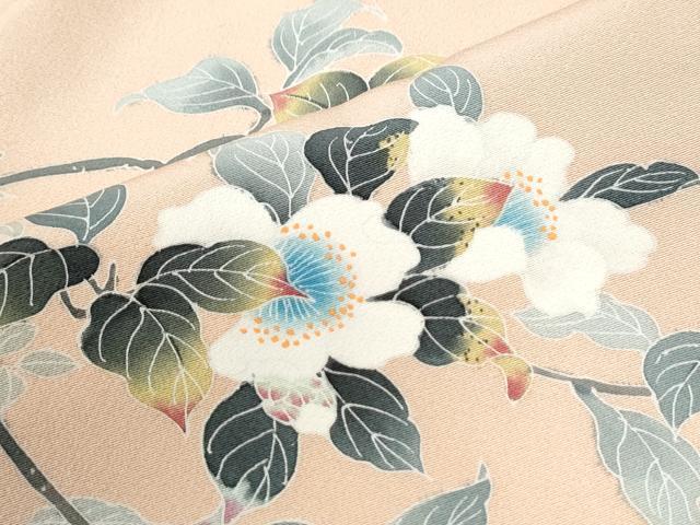 平和屋着物●訪問着　友禅　作家物　枝花文　暈し染め　正絹　逸品　CABI3472yc