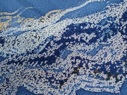 平和屋着物●訪問着　作家物　駒刺繍　遠山文　正絹　逸品　CABI3473yc