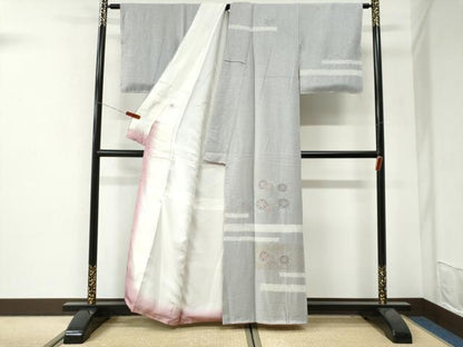 平和屋着物●中国三大刺繍　スワトウ刺繍　総刺繍　訪問着　絞り　花唐草文　金彩　やまと誂製　正絹　逸品　CABI3482yc