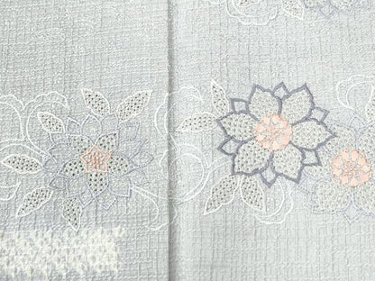平和屋着物●中国三大刺繍　スワトウ刺繍　総刺繍　訪問着　絞り　花唐草文　金彩　やまと誂製　正絹　逸品　CABI3482yc
