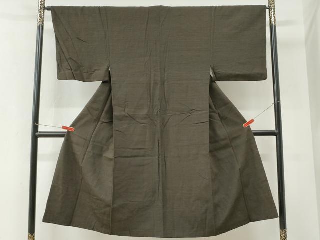 平和屋着物●男性　本塩沢　80亀甲　総詰め　正絹　逸品　CABI3487yc
