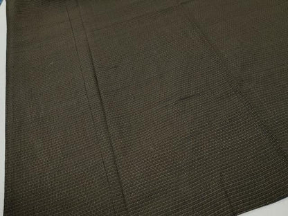 平和屋着物●男性　本塩沢　80亀甲　総詰め　正絹　逸品　CABI3487yc