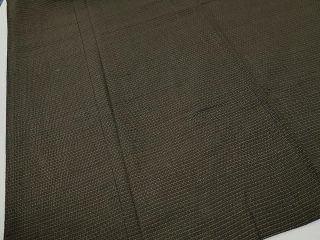 平和屋着物●男性　本塩沢　80亀甲　総詰め　正絹　逸品　CABI3487yc