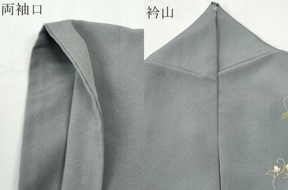 平和屋着物●訪問着　道長更紗草花文　暈し染め　金彩　正絹　逸品　CABI3495yc