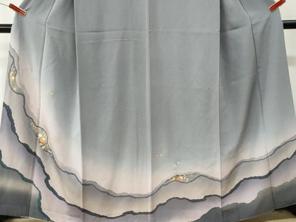 平和屋着物●訪問着　道長更紗草花文　暈し染め　金彩　正絹　逸品　CABI3495yc