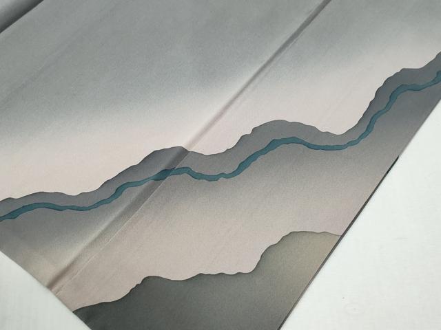 平和屋着物●訪問着　道長更紗草花文　暈し染め　金彩　正絹　逸品　CABI3495yc