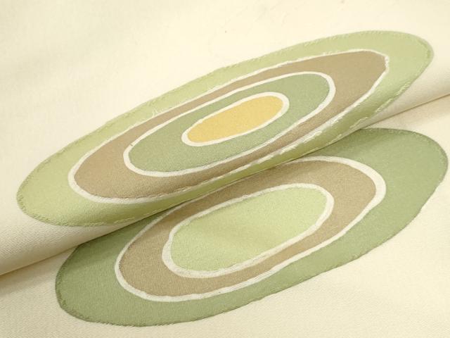 平和屋着物▼上質な小紋　地紋起こし　丸文　正絹　逸品　CABI3496yc