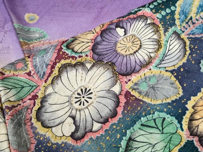 平和屋着物●豪華振袖　辻が花　絞り　暈し染め　金彩　正絹　逸品　CABI3505yc