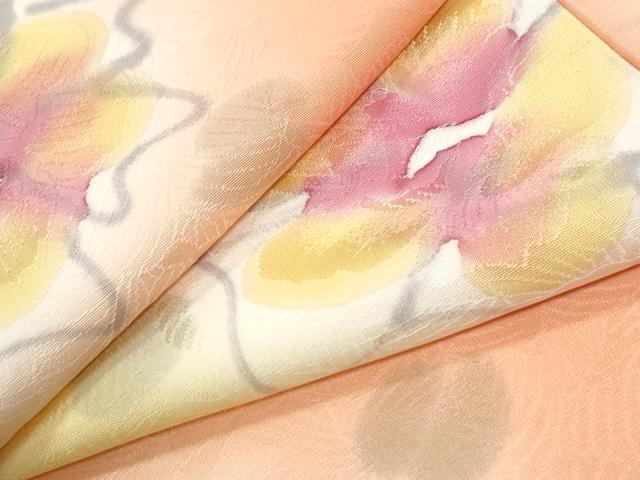 平和屋着物●上質な小紋　地紋起こし　舞花文　暈し染め　正絹　逸品　CABI3520yc