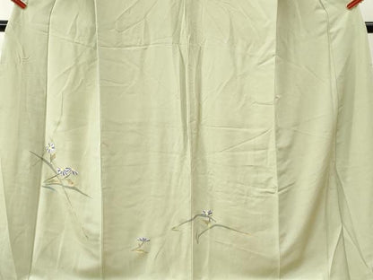 平和屋着物●中国三大刺繍　総相良刺繍　訪問着　枝花文　ロング丈　正絹　逸品　CABI3521yc