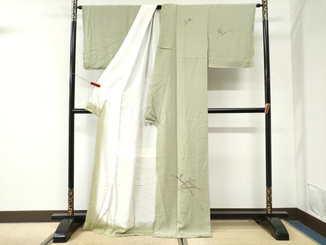 平和屋着物●中国三大刺繍　総相良刺繍　訪問着　枝花文　ロング丈　正絹　逸品　CABI3521yc