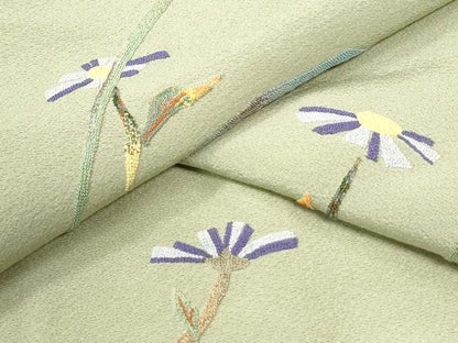 平和屋着物●中国三大刺繍　総相良刺繍　訪問着　枝花文　ロング丈　正絹　逸品　CABI3521yc