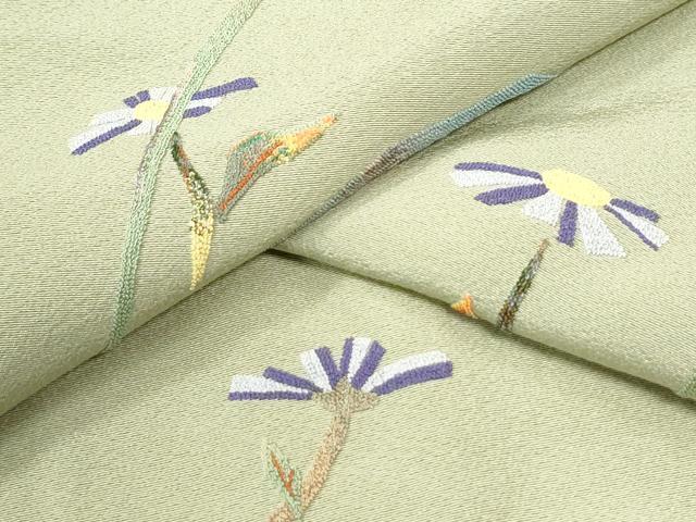 平和屋着物●中国三大刺繍　総相良刺繍　訪問着　枝花文　ロング丈　正絹　逸品　CABI3521yc