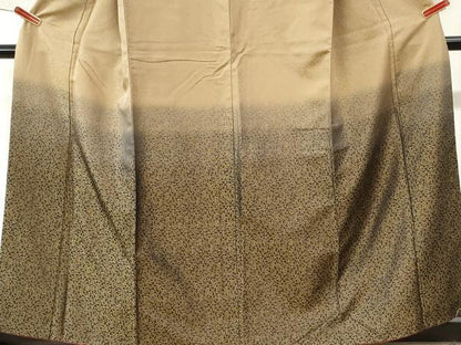 平和屋着物●訪問着　お召地　黄金糸　唐草文　暈し染め　正絹　逸品　CABI3522yc