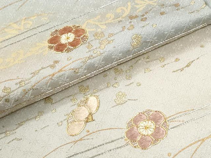 平和屋着物●訪問着　駒刺繍　霞花蝶文　暈し染め　金彩　正絹　逸品　CABI3527yc