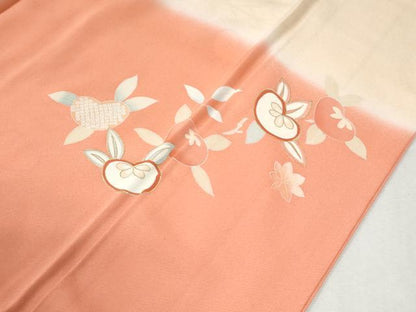 平和屋着物●訪問着　駒刺繍　花籠文　墓金彩　正絹　逸品　CABI3531yc