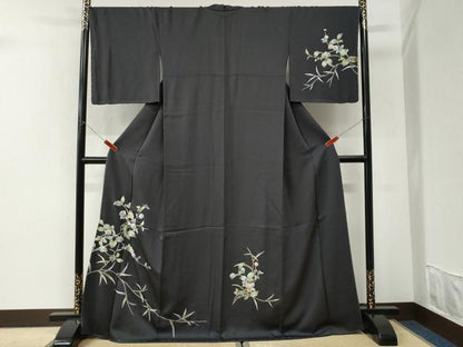 平和屋着物●訪問着　枝花文　金彩　鈴乃屋扱い　ロング丈　正絹　逸品　未使用　CABI3533yc