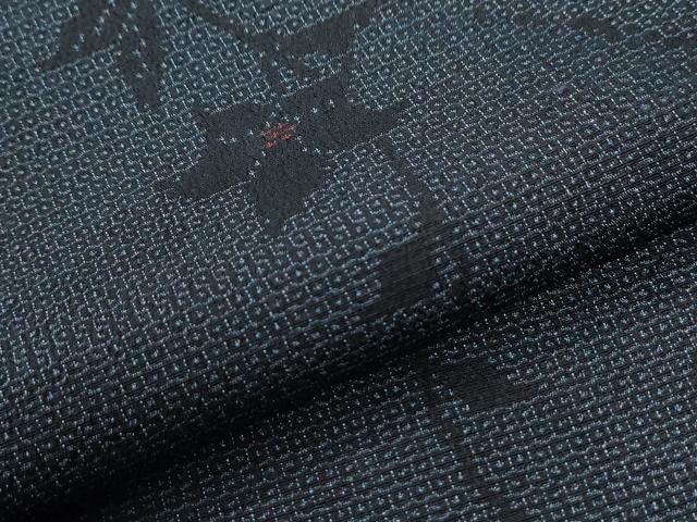 平和屋着物●本塩沢　110亀甲　枝花文　正絹　逸品　未使用　CABI3541yc
