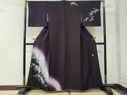 平和屋着物●訪問着　辻が花　暈し染め　銀彩　やまと誂製　正絹　逸品　CABI3543yc