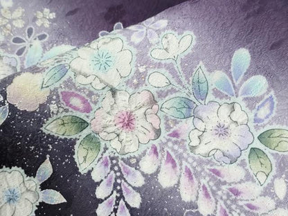 平和屋着物●訪問着　辻が花　暈し染め　銀彩　やまと誂製　正絹　逸品　CABI3543yc