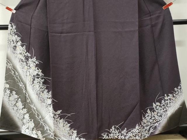 平和屋着物●訪問着　草花文　暈し染め　正絹　逸品　CABI3545yc