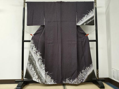 平和屋着物●訪問着　草花文　暈し染め　正絹　逸品　CABI3545yc